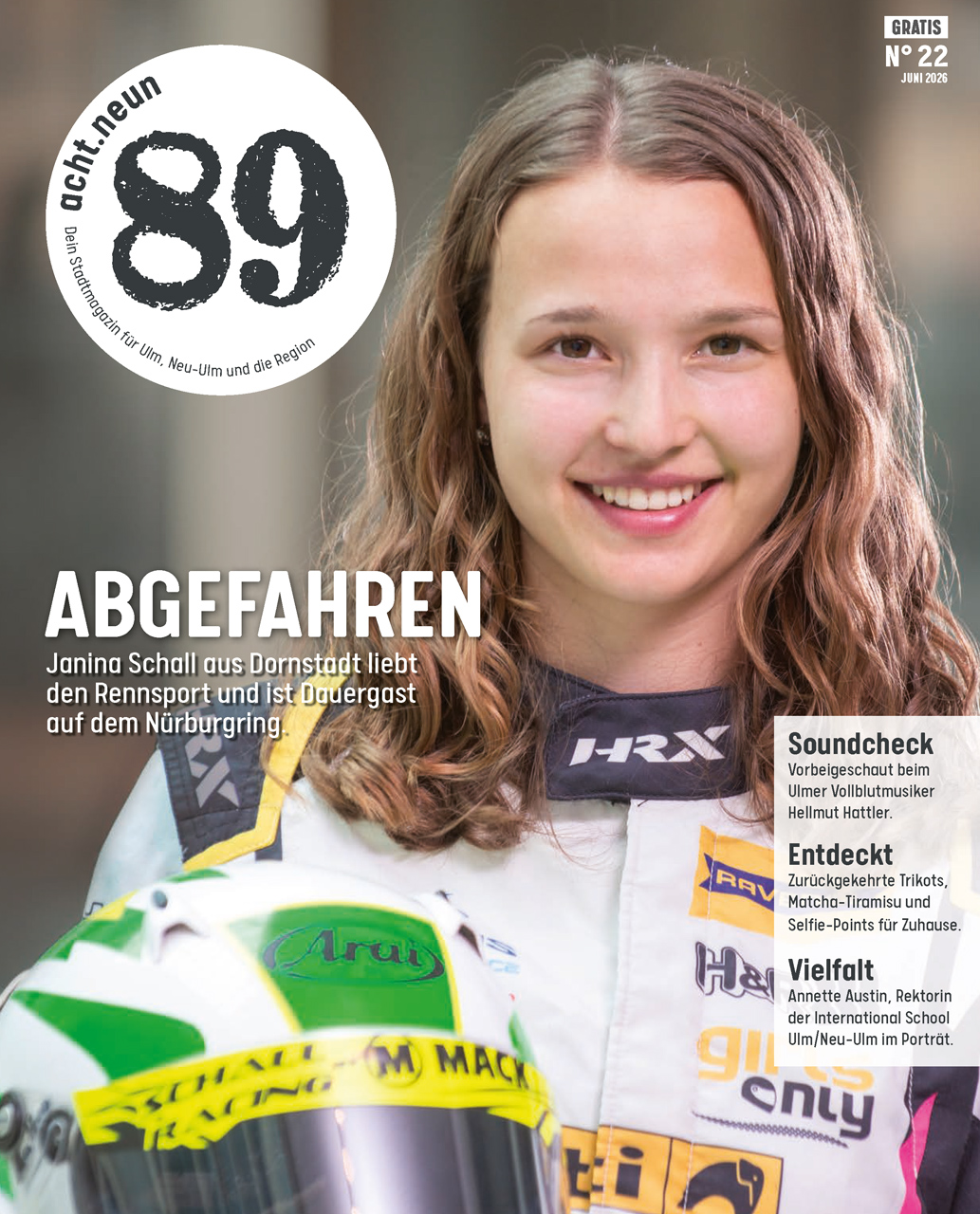 acht.neun – Dein Stadtmagazin für Ulm, Neu-Ulm und die Region – Archiv, Cover Ausgabe Juni 2024