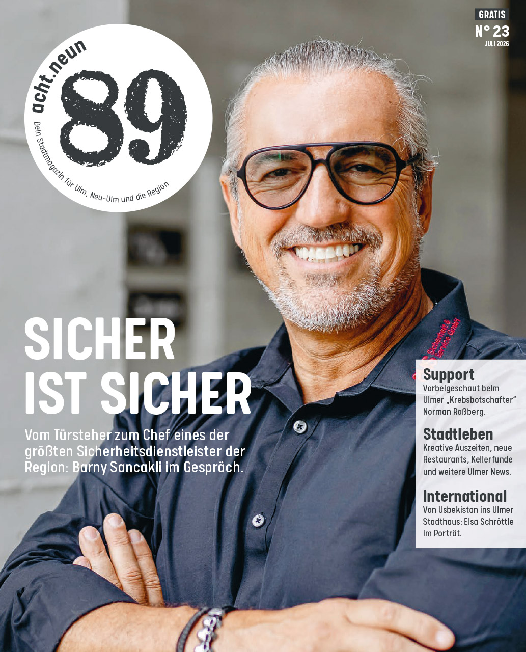 acht.neun – Dein Stadtmagazin für Ulm, Neu-Ulm und die Region – Archiv, Cover Ausgabe Juni 2024