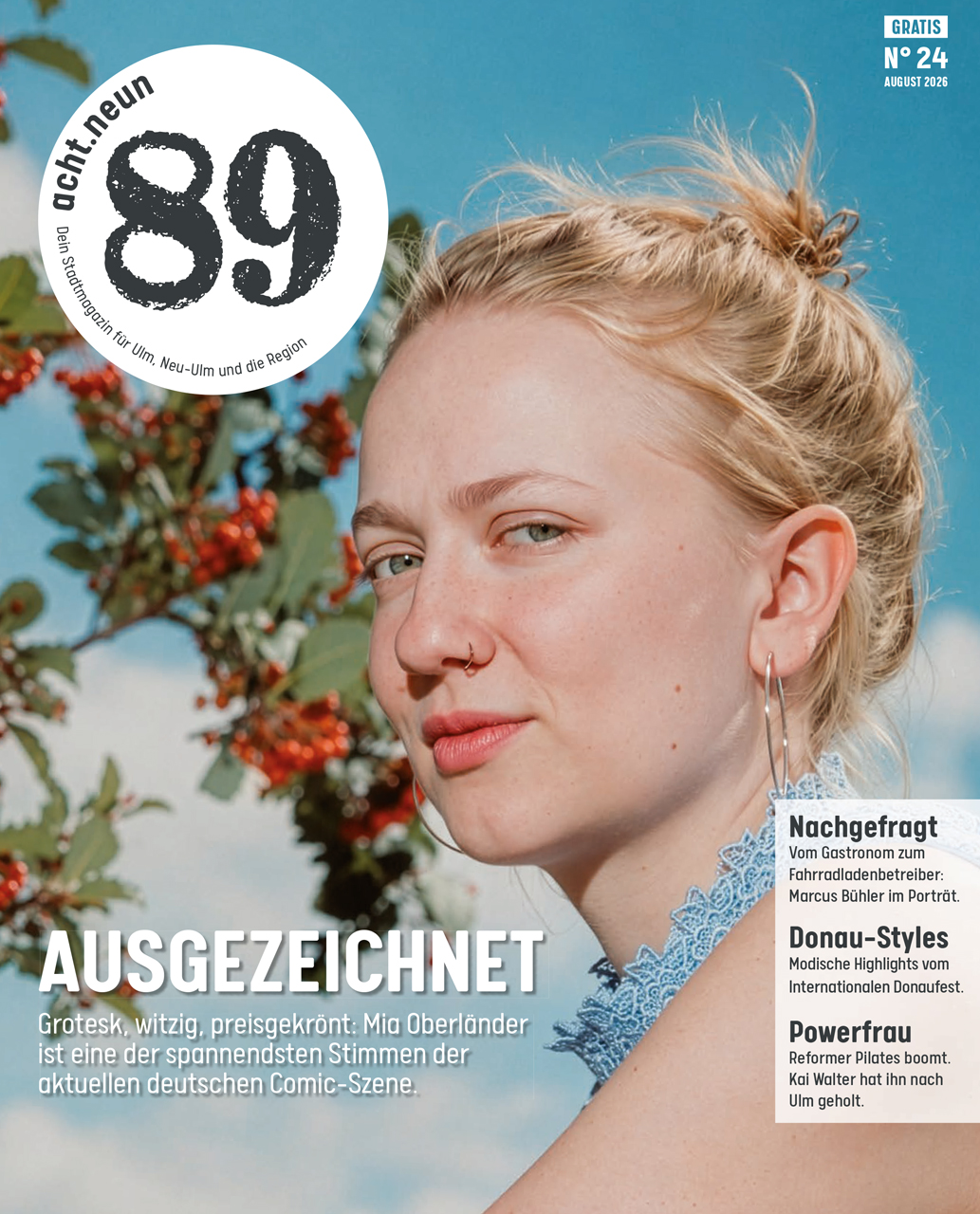 acht.neun – Dein Stadtmagazin für Ulm, Neu-Ulm und die Region – Archiv, Cover Ausgabe Juni 2024